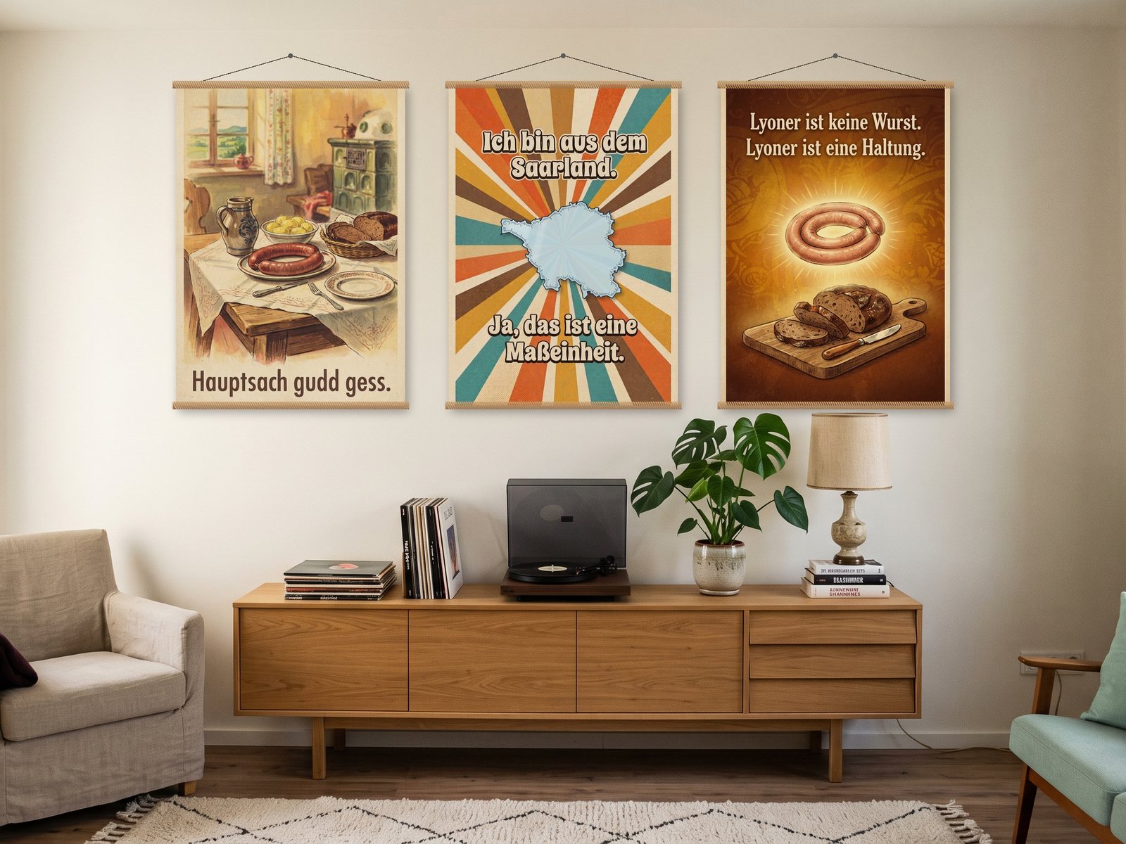 Saarland: Poster an der Wand