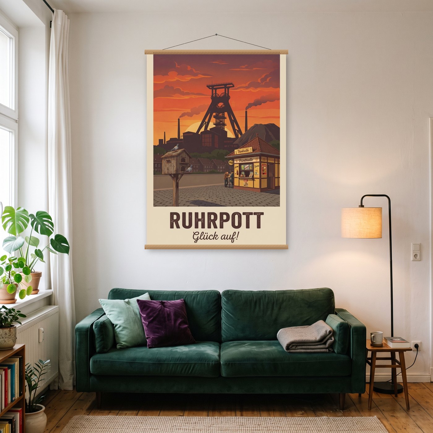 Vintage Ruhrpott – Poster mit Posterleiste an der Wand