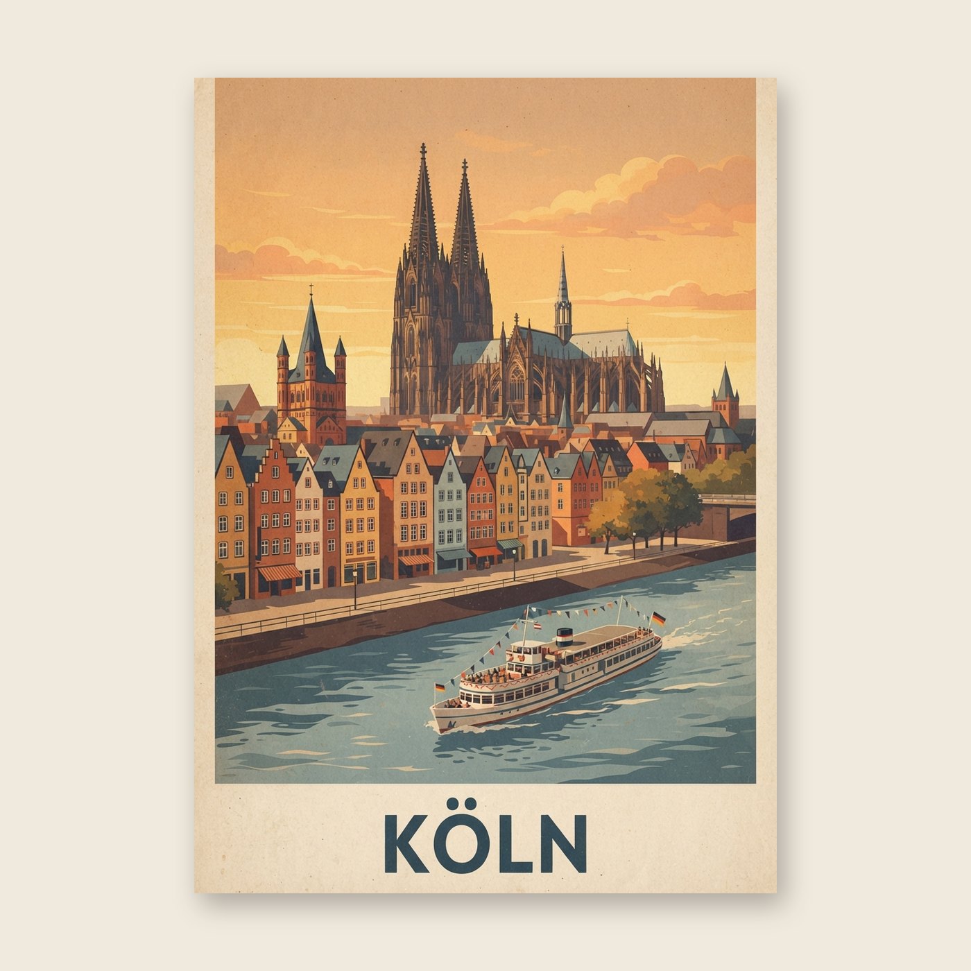 Vintage Köln – Poster (mit Spruch)