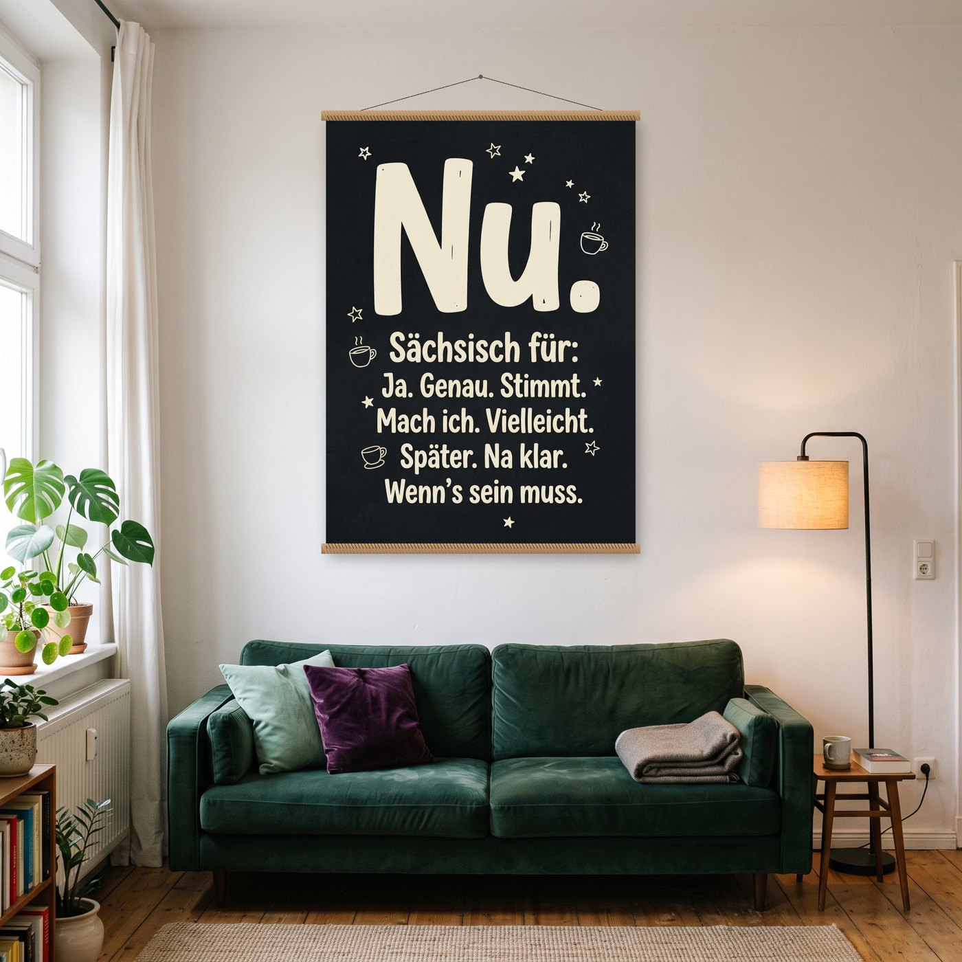 Nu – Poster mit Posterleiste an der Wand