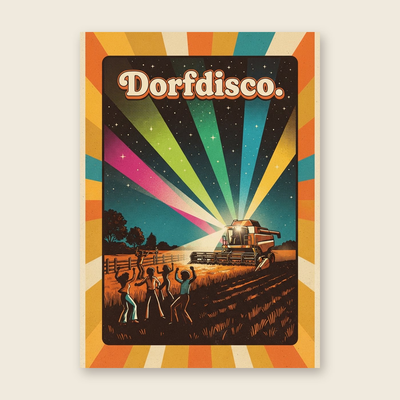 Dorfdisco – Poster (mit Spruch)