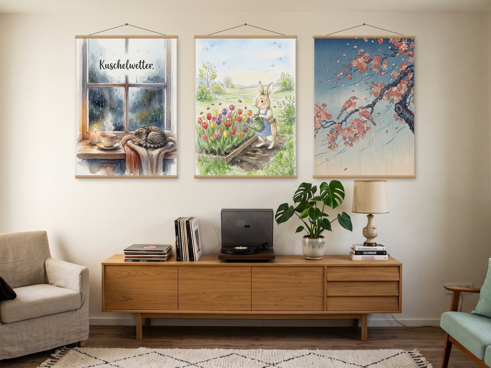 Jahreszeiten: Poster an der Wand
