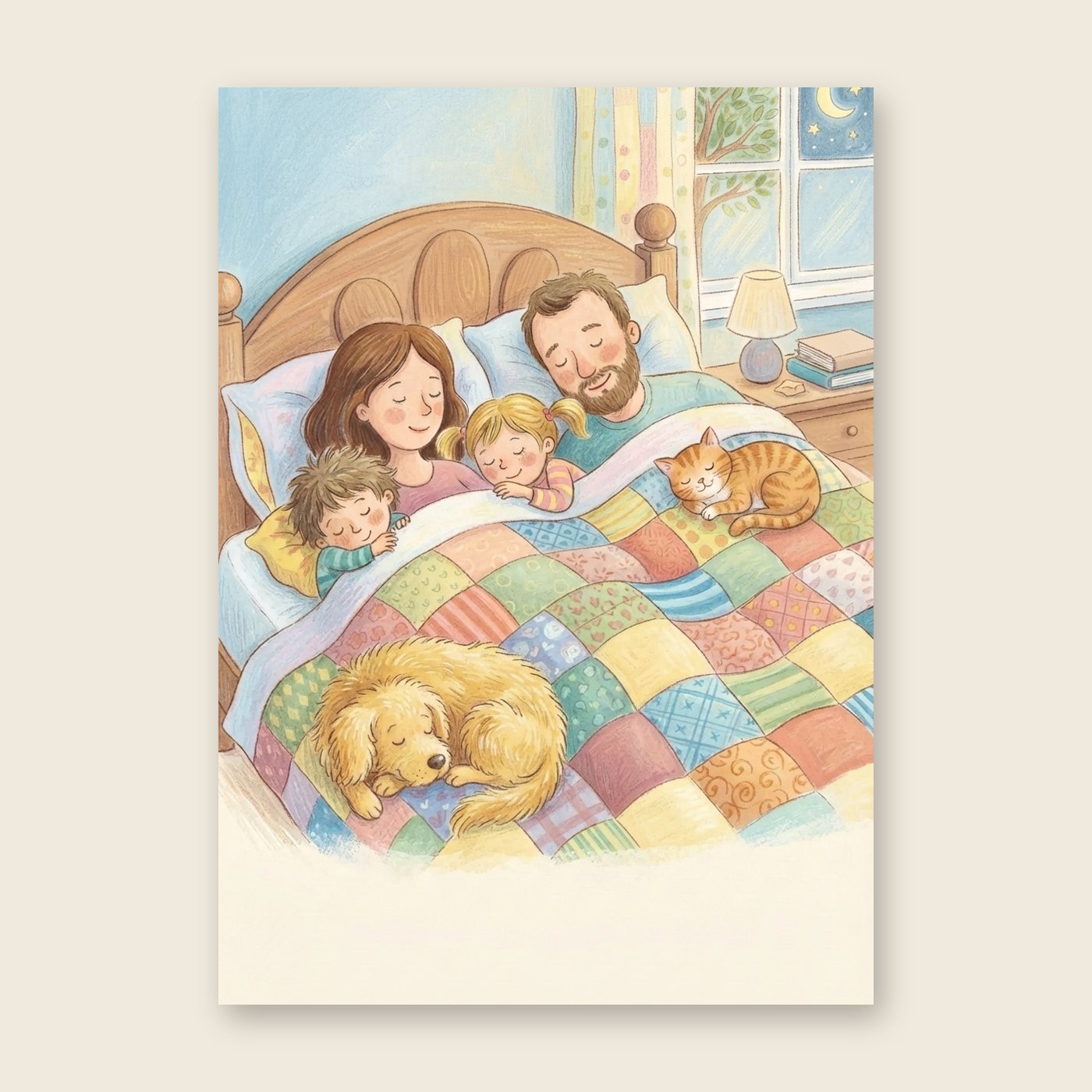 Alle ins große Bett – Poster (ohne Text)
