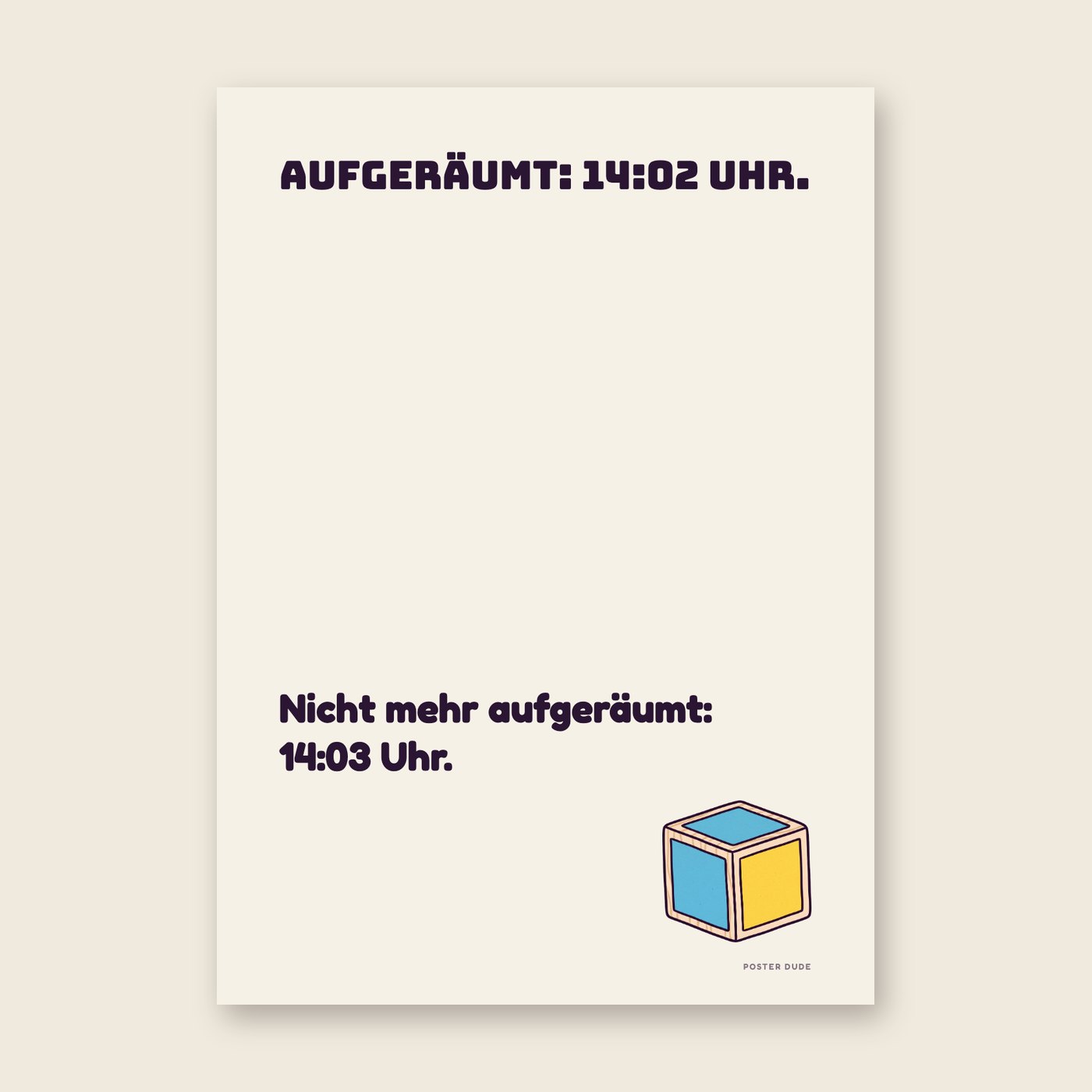 Eine Minute aufgeräumt – Poster